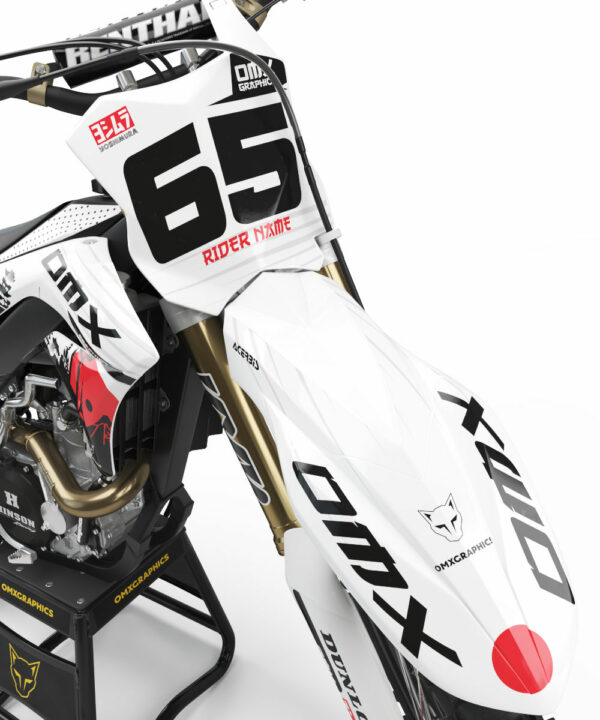 Kit déco motocross Kawasaki – Japan - Blanc 2