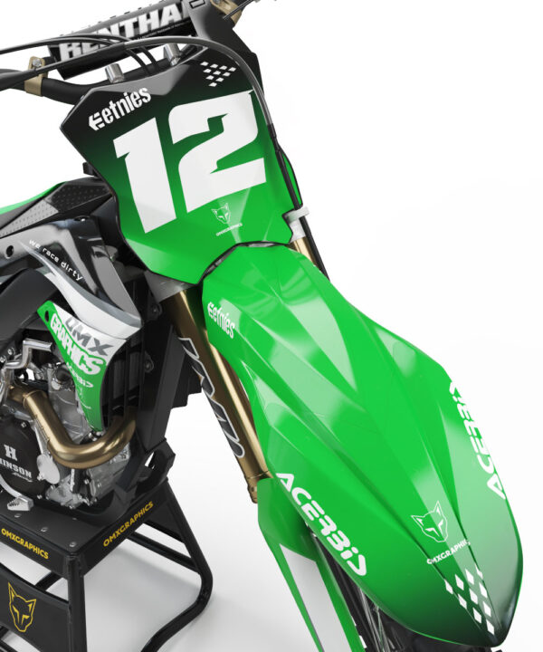 Kit déco motocross Kawasaki – Vendetta - Vert 2