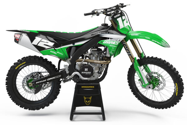 Kit déco motocross Kawasaki – Vendetta - Vert