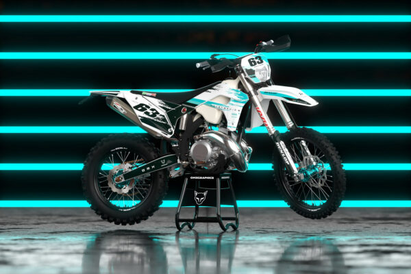 Kit déco motocross Sherco - Hangout - Bleu Promo