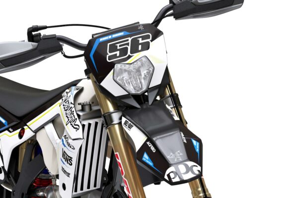 Kit déco motocross Sherco - Sleek - Blanc Bleu 2