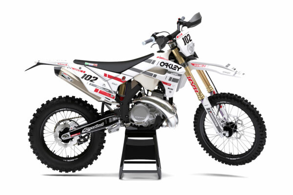Kit déco motocross Sherco - Split - Blanc Rouge