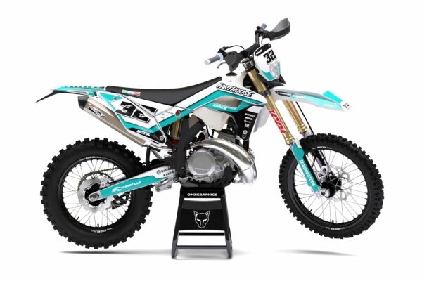 Kit déco motocross Sherco - Trace - Bleu