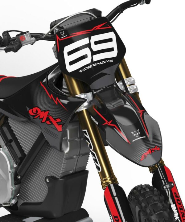Kit déco motocross Stark Varg - Carbon - Rouge 2