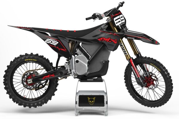 Kit déco motocross Stark Varg - Carbon - Rouge