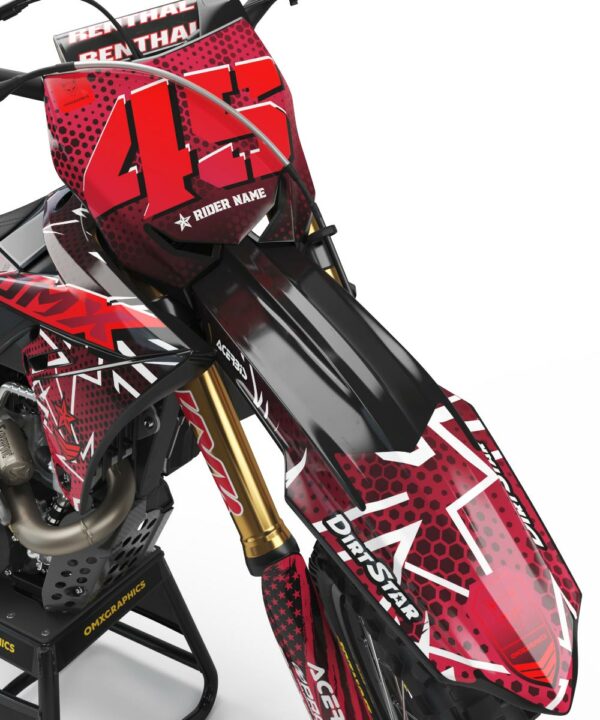 Kit déco motocross Suzuki - Battalion - Rouge 2