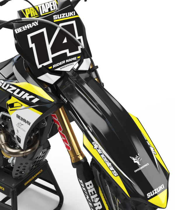 Kit déco motocross Suzuki - Bold - Jaune 2