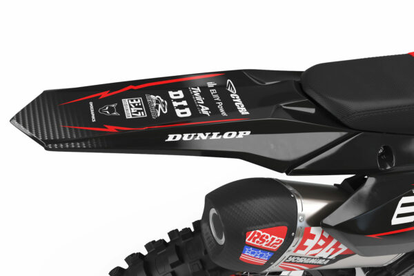 Kit déco motocross Suzuki - Carbon - Rouge 3