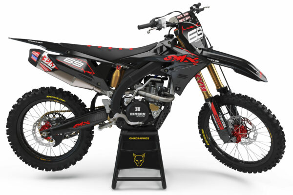 Kit déco motocross Suzuki - Carbon - Rouge