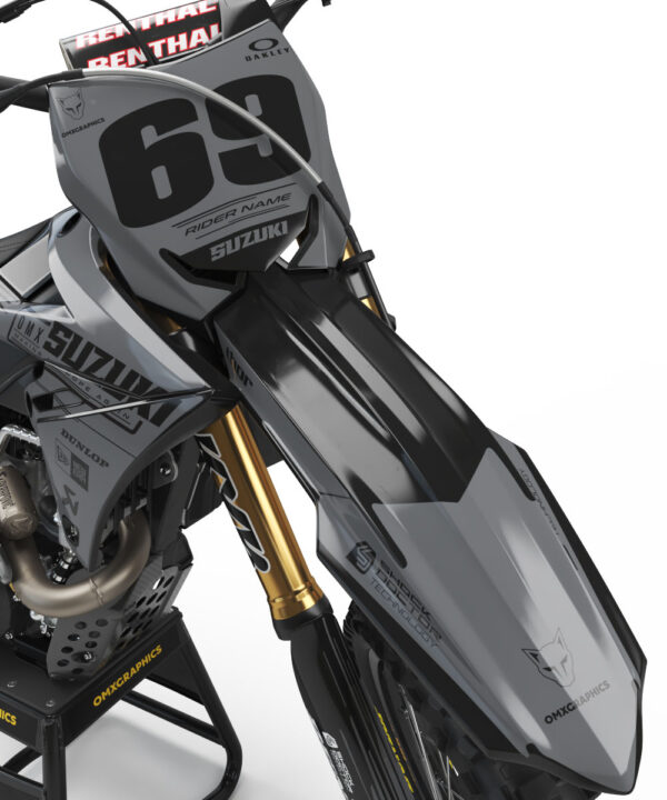 Kit déco motocross Suzuki - Comet - Gris 2