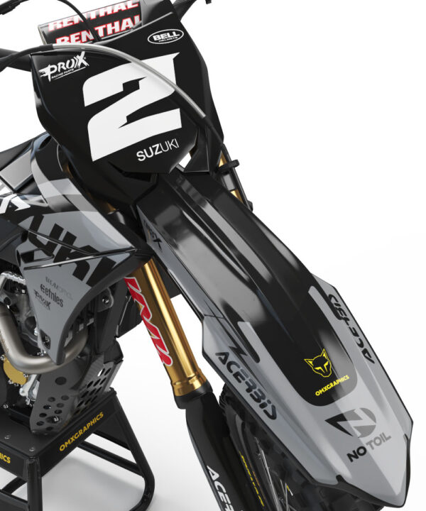 Kit déco motocross Suzuki - Corsa - Gris 2