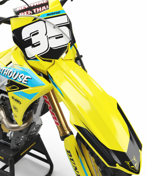 Kit déco motocross Suzuki - Dagger - Jaune 2