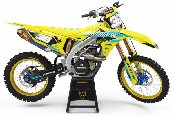 Kit déco motocross Suzuki - Dagger - Jaune