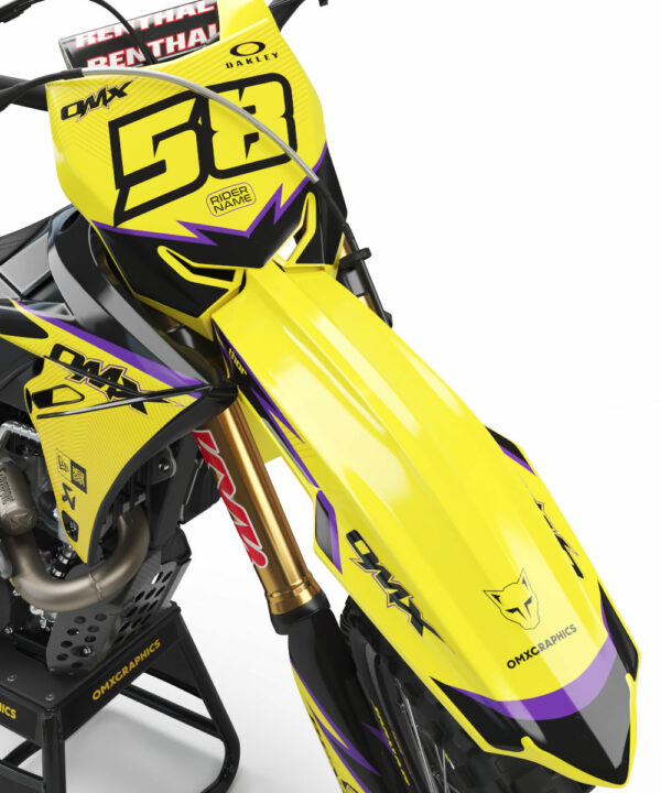 Kit déco motocross Suzuki - Enigma - Jaune 2