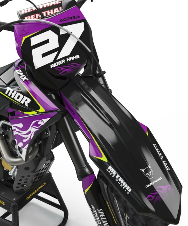 Kit déco motocross Suzuki - Fury - Violet 2
