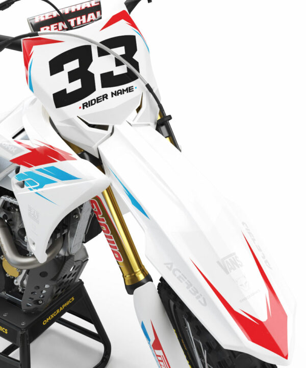 Kit déco motocross Suzuki - Glitch - Rouge Bleu 2