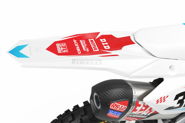 Kit déco motocross Suzuki - Glitch - Rouge Bleu 3