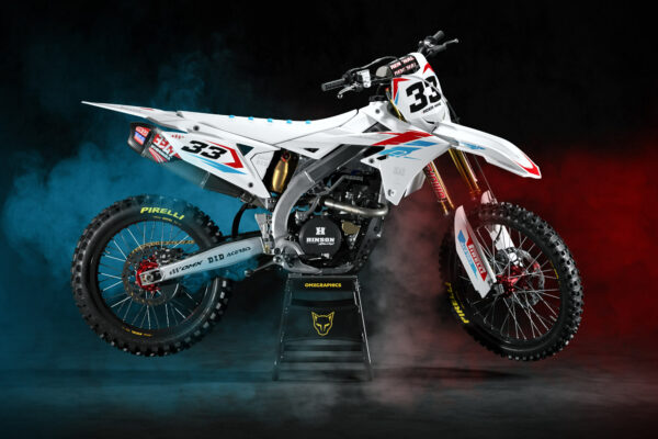 Kit déco motocross Suzuki - Glitch - Rouge Bleu Promo