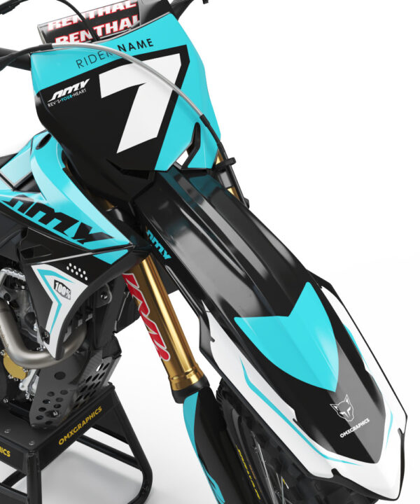 Kit déco motocross Suzuki - Katana - Bleu 2