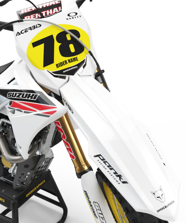 Kit déco motocross Suzuki - Legacy - Blanc 2
