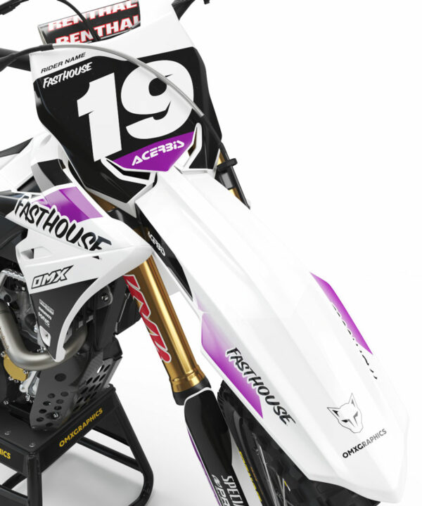 Kit déco motocross Suzuki - Phantom - Blanc 2