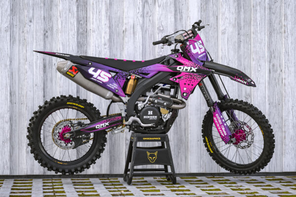 Kit déco motocross Suzuki - Pixel - Rose Promo