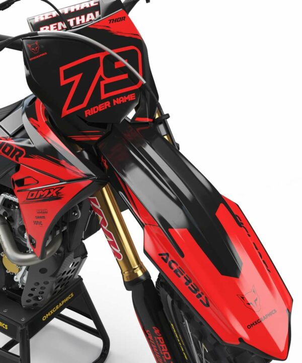Kit déco motocross Suzuki - Punch - Rouge 2