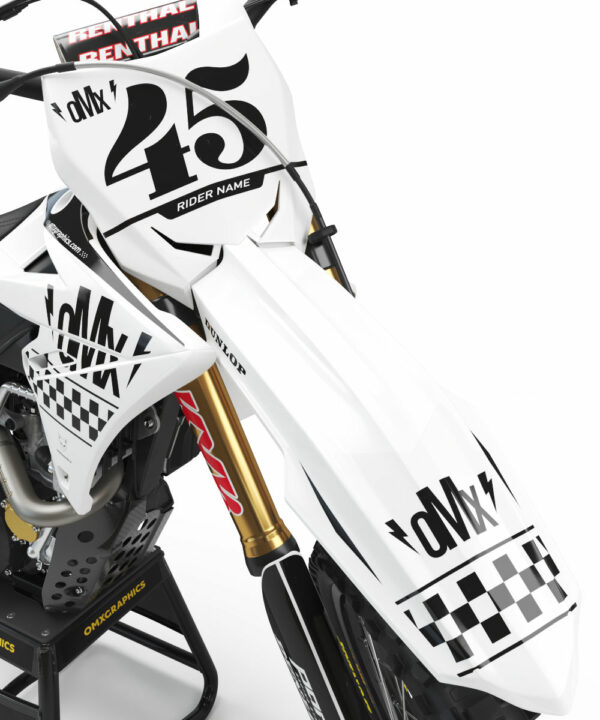 Kit déco motocross Suzuki - Race - Blanc 2