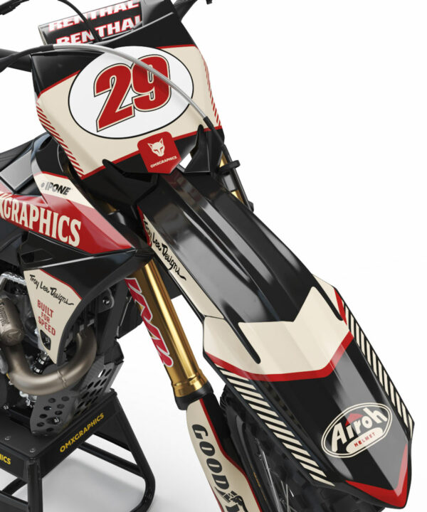 Kit déco motocross Suzuki - Redline - Retro Beige 2