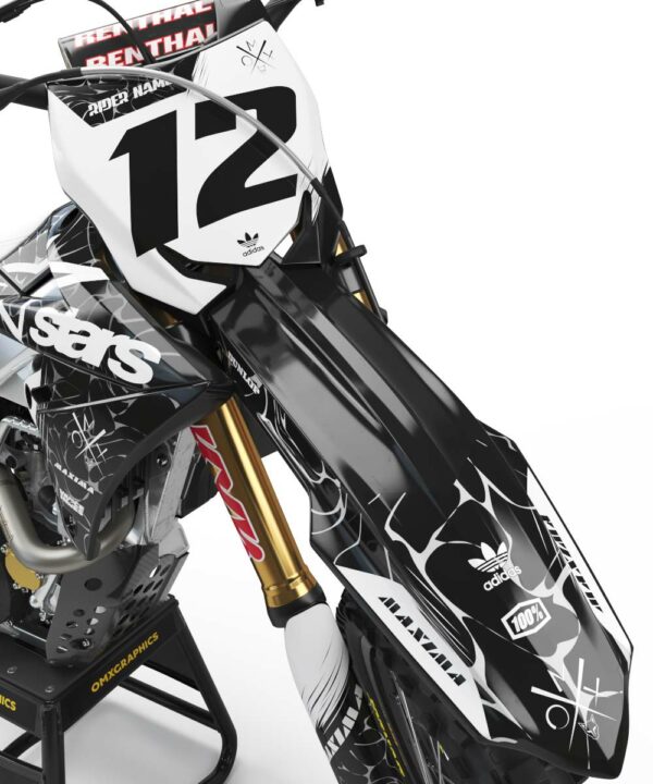 Kit déco motocross Suzuki - Rival - Blanc 2