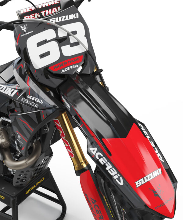 Kit déco motocross Suzuki - Siberian - Rouge 2