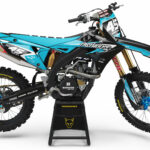 Kit déco motocross Suzuki - Stealth - Bleu