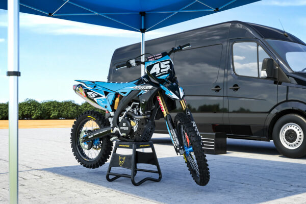 Kit déco motocross Suzuki - Stealth - Bleu Promo