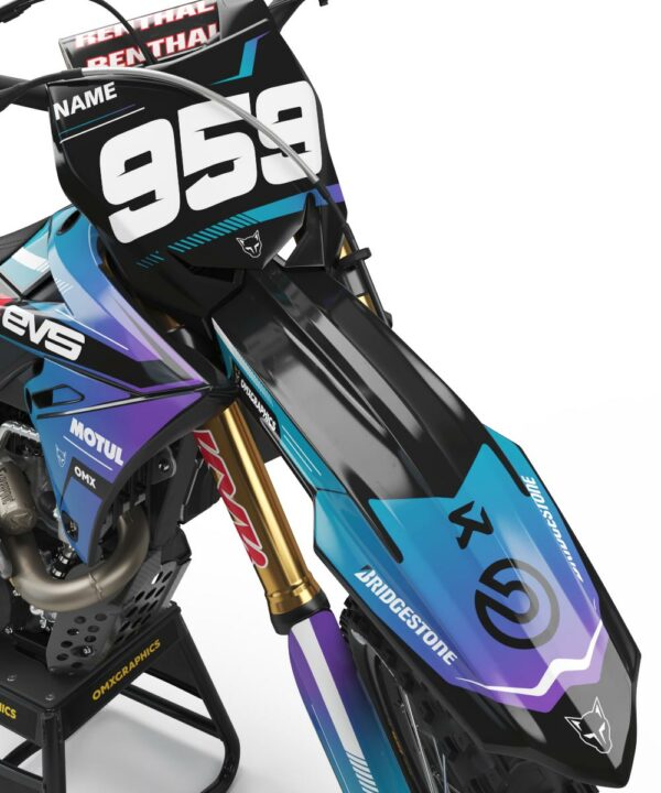 Kit déco motocross Suzuki - Syndicate - Bleu 2