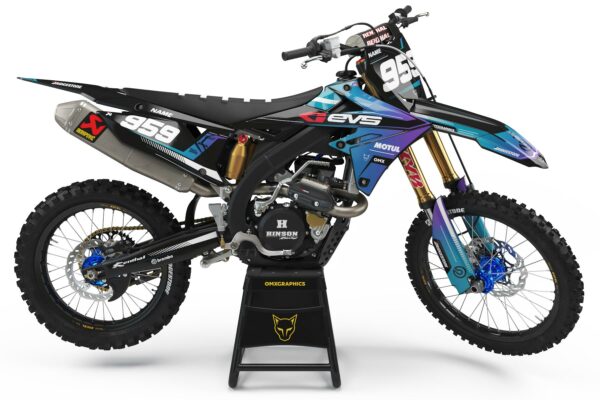 Kit déco motocross Suzuki - Syndicate - Bleu