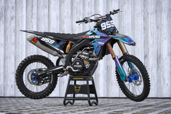 Kit déco motocross Suzuki - Syndicate - Bleu Promo