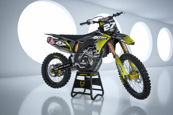 Kit déco motocross Suzuki - Throttle - Jaune Promo