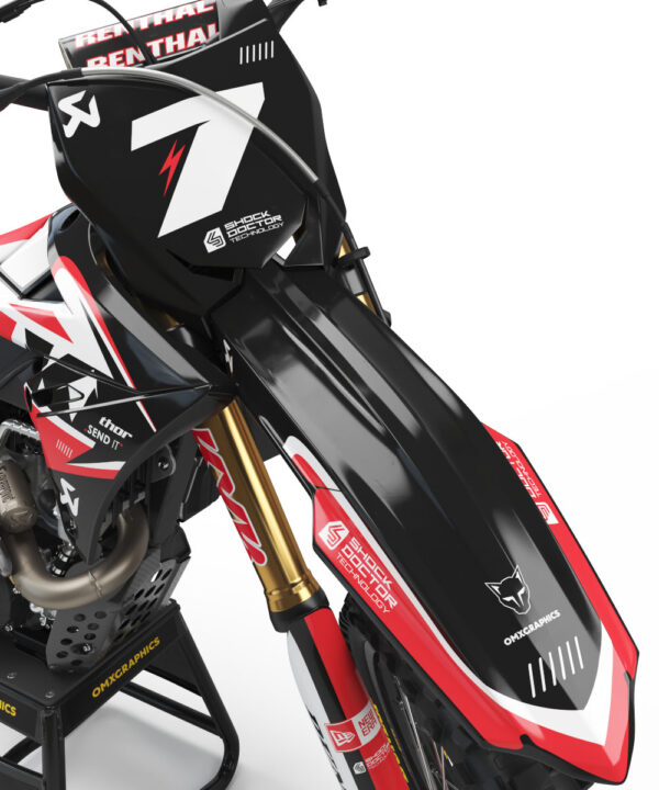 Kit déco motocross Suzuki - Thunder - Rouge 2