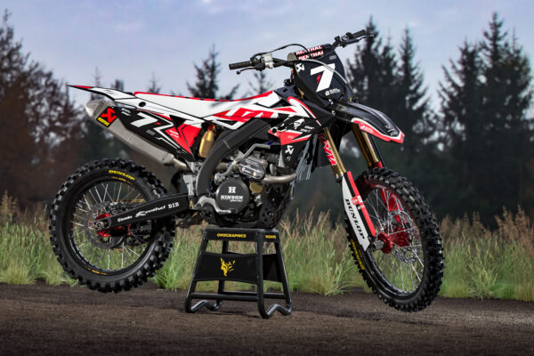 Kit déco motocross Suzuki - Thunder - Rouge Promo