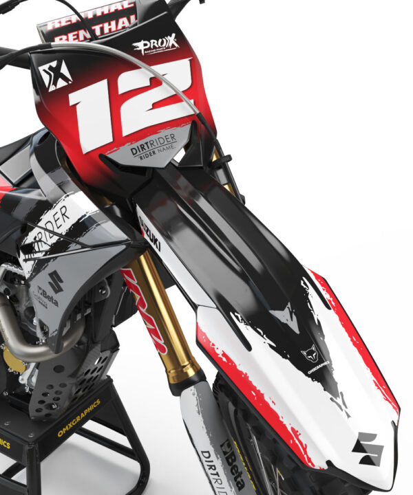 Kit déco motocross Suzuki - Torn - Rouge 2