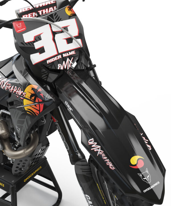 Kit déco motocross Suzuki - Tropical - Gris 2