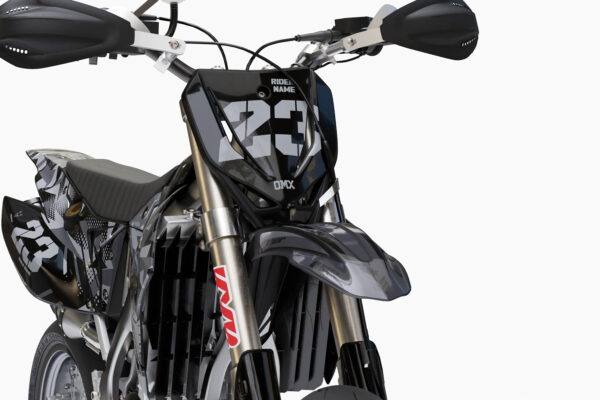 Kit déco motocross TM Racing - Army - Gris 2