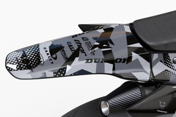 Kit déco motocross TM Racing - Army - Gris 3