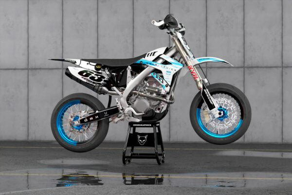 Kit déco motocross TM Racing - Hangout - Bleu Promo