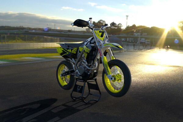 Kit déco motocross TM Racing - Katana - Jaune Promo
