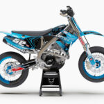 Kit déco motocross TM Racing - Ominous - Bleu