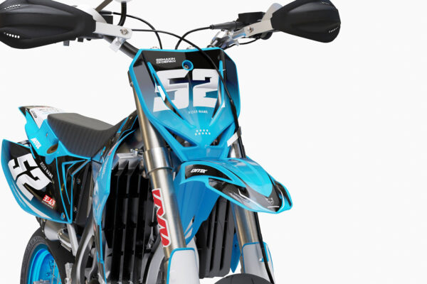 Kit déco motocross TM Racing - Ominous - Bleu 2