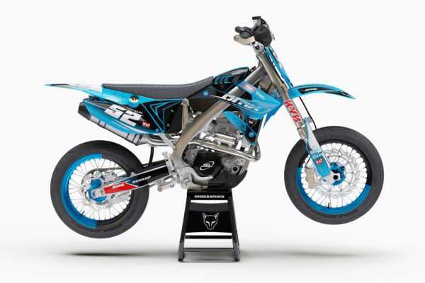 Kit déco motocross TM Racing - Ominous - Bleu