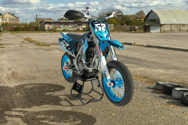 Kit déco motocross TM Racing - Ominous - Bleu Promo