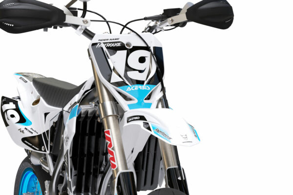 Kit déco motocross TM Racing - Phantom - Blanc 2